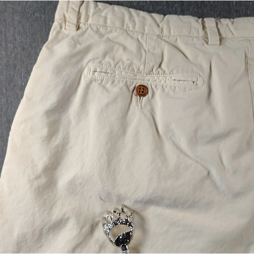 Tommy Bahama Men's Shorts Size 38 Pima Cotton Modal Off White Marlin Flat Front